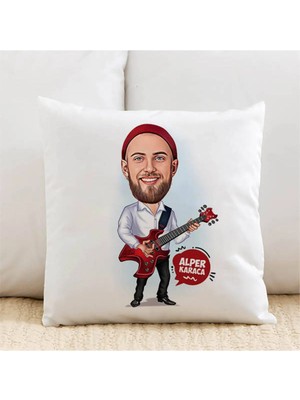 Maison Luré Gitarist Erkek Karikatürlü Yastık