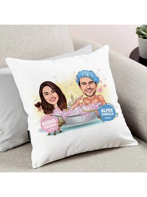 Maison Luré Çiftler Karikatürlü Yastık