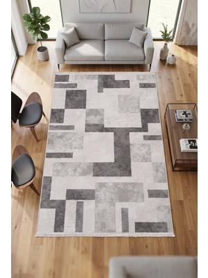 Merinos Vista %100 Akrilik Yumuşak Dokulu Modern Salon Oturma Odası Halısı Gri 85-96