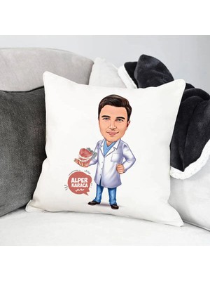 Maison Luré Diş Hekimi Erkek Karikatürlü Yastık