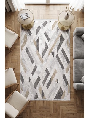 Merinos Vista %100 Akrilik Yumuşak Dokulu Modern Salon Oturma Odası Halısı Vizon 86-57