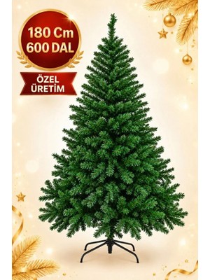 180 cm Yılbaşı Ağacı 600 Dallı Özel Üretim Noel Ağacı Gerçekçi Görünüm Yeni Sezon Yılbaşı Çam Ağacı