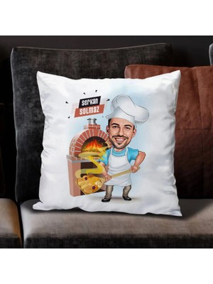 Maison Luré Fırıncı Erkek Karikatürlü Yastık