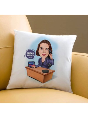 Maison Luré Kadın Karikatürlü Yastık