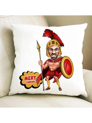Maison Luré Spartalı Asker Karikatürlü Yastık