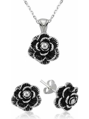 Aya Diamond Gümüş Çiçek Bayan Set