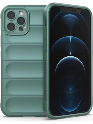 iPhone 12 Pro Kılıf Optimum Silikon - Koyu Yeşil
