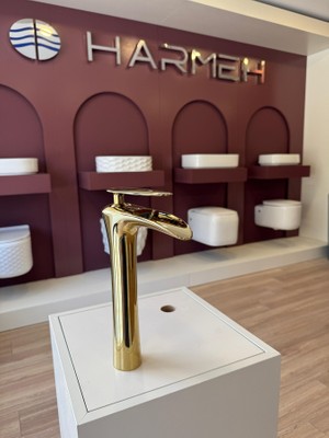 Harmeh Concept 5957 G Şelale Çanak Lavabo Bataryası Gold