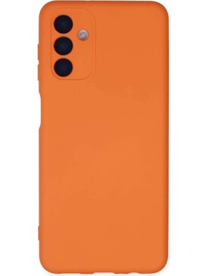 Galaxy A04S Kılıf Nano Içi Kadife Silikon - Turuncu