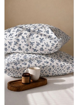 Maison Luré Desenli Pamuklu Ranforce Kumas Fermuarli Yastik Kilifi 2 Adet 50X70 cm Yastık Kılıfı