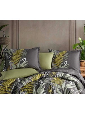 Maison Luré Ranforce 2 Li Kapaklı Yastık Kılıfı 50X70 +5 cm Volanlı Yeşil