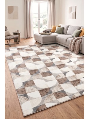 Colore Home Pasifik Vizon Kahve Kaymaz Taban Yıkanabilir Jel Taban Halı Kesme Yolluk