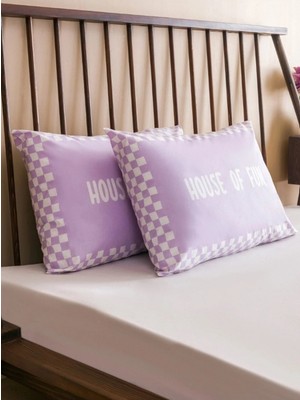 Maison Luré Lila Baskılı Pamuklu Yastık Kılıfı 2'li 50X70 cm