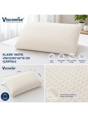 Maison Luré Klasik Yastık Vısco/60*40*15 cm (Çantalı)