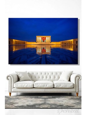 Şehzat Design Yatay Kanvas Duvar Tablosu Tekli Salon Ofis Mustafa Kemal Atatürk'ün Ankara'daki Anıtkabir