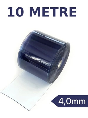 İzen Şeffaf Pvc Şerit Perde 4,0 mm 30 cm 10 Metre Endüstriyel +4°c Soğuk Hava Yalıtım PerdesiÇin