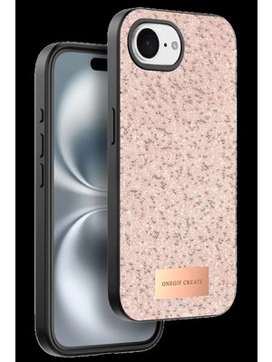 Onegif iPhone 16E Bright Simli Kapak - Pembe