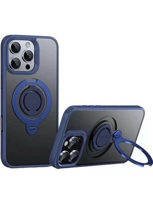 iPhone 16 Pro Avatar 360 Dönen Magsafe Kapak - Lacivert