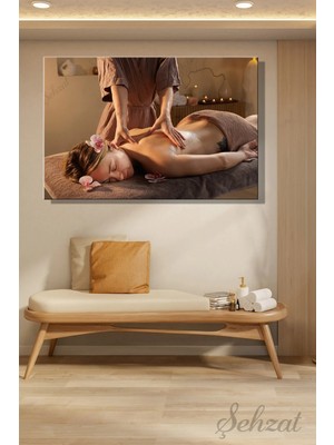 Şehzat Design Yatay Tekli Kanvas Duvar Tablosu Modern Salon Yatak Odası Ofis Spa Masaj Salonu Relaks