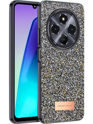 Onegif Redmi 14C Bright Simli Kapak - Gümüş