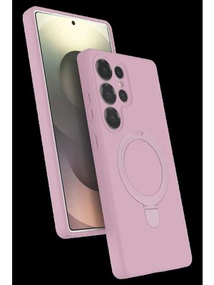 Galaxy S24 Ultra Regal Magsafe Standlı Kapak - Açık Pembe