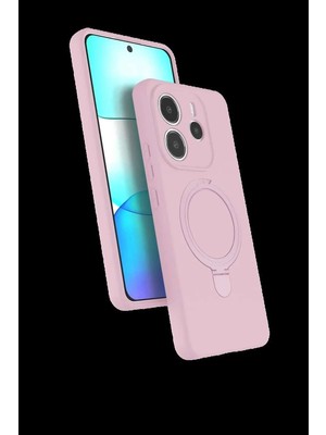 Redmi Note 14 4g Regal Magsafe Standlı Kapak - Açık Pembe