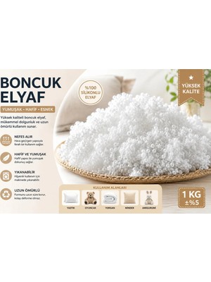 Maison Luré Katkısız Saf Boncuk Elyaf 1 kg Yastık Yorgan Oyuncak Malzemesi