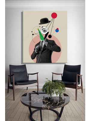Şehzat Design Karetekli Kanvas Duvar Tablosu Modern Salon Ofis Trezon Pop Art Iş Dünyası