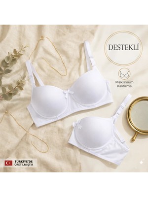 WINNERAIN Kadın Beyaz Destekli Dolgulu Balenli Sütyen