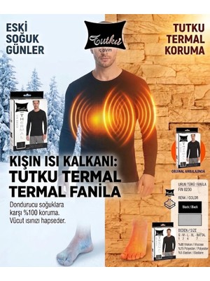 WINNERAIN Tutku Erkek Termal Kışlık Fanila - Siyah