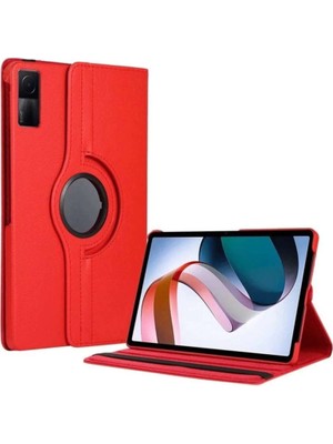 Redmi Pad Se 4g Kılıf 360 Tablet Deri Kılıf - Kırmızı