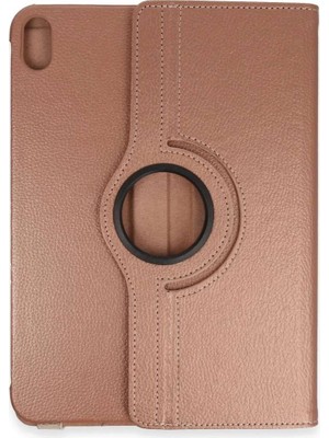 iPad 2025 10.9 10.nesil (A16) Kılıf 360 Tablet Deri Kılıf - Rose
