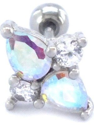 Ferizz 316L Çelik Zirkon Taşlı Şekilli Piercing PRC-185