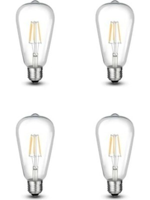 Cata Ct 4353 - E27- 8W- 950LM- ST64 Rustik LED Ampul- 3000K Gün Işığı (4 ADET)