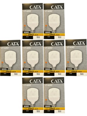 Cata CT-4262 55W 6400K (Beyaz Işık) E27 Duylu LED Torch Ampul (8 Adet)