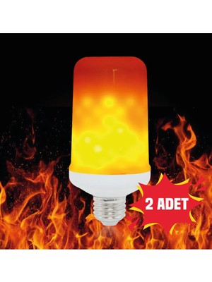 Cata CT-4059 5W LED Alev Efektli Ampul 2 Adet - Şömine Keyfi Amber Işık E27 Duy