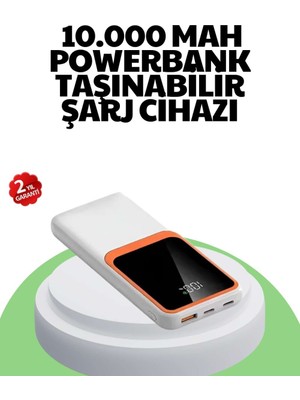 10000 Mah Hızlı Şarj Destekli Powerbank – Hafif, Kompakt ve Güvenli