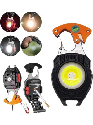 Bin1çeşit Mini LED Lamba Anahtarlık USB Şarjlı Çok Fonksiyonlu