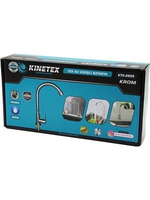 Neva Prime Krom Tek Su Girişli Mix Uzun Kuğu Evye Aç Kapa Batarya BX40