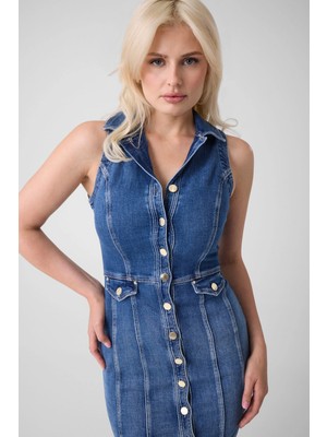 Guess Destiny Kadın Denim Elbise