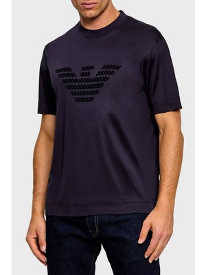 Emporio Armani Pamuklu Yuvarlak Yaka Desenli T Shirt Erkek T Shirt EM006770 AF10017 MB841