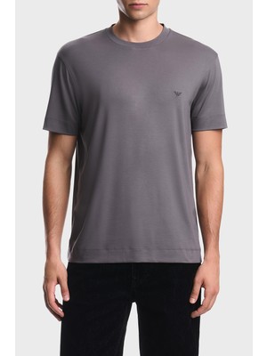 Emporio Armani Logolu Yuvarlak Yaka T Shirt Erkek T Shirt EM007357 AF13721 U8092