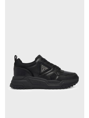 Guess Helado Logolu Sneaker Ayakkabı FMFHELELL12 Erkek Ayakkabı Fmfhel ELL12 Black