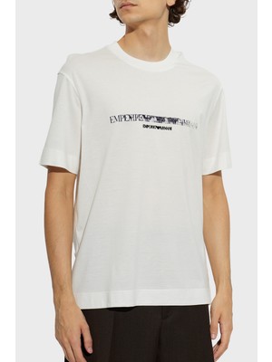 Emporio Armani Pamuklu Yuvarlak Yaka Regular Fit T Shirt Erkek T Shirt EM007353 AF10017 M0497