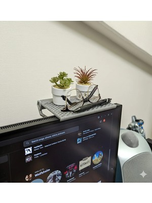 Szd Design Monitör Üstü Figür Rafı Setup Bilgisayar Aksesuarları