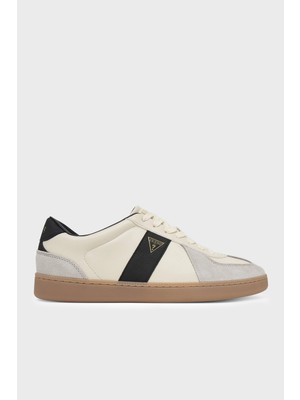 Guess Dravos Logolu Süet Detaylı Sneaker Ayakkabı FMFDRAELL12 Erkek Ayakkabı Fmfdra ELL12 Whıbe