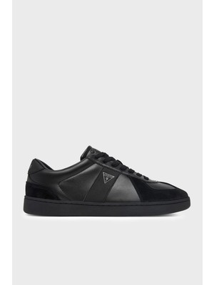 Guess Dravos Logolu Süet Sneaker Ayakkabı FMFDRAELE12 Erkek Ayakkabı Fmfdra ELE12 Black