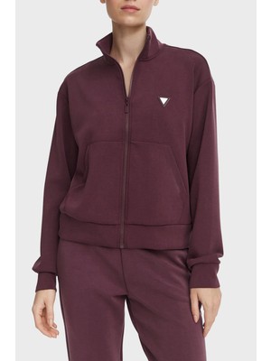 Guess Olympe Desenli Dik Yaka Fermuarlı Sweat V6YQ17K4313 Kadın Sweat V6YQ17 K4313 G596