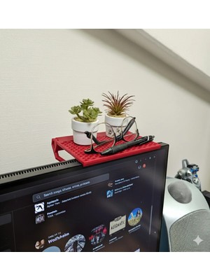 Szd Design Monitör Üstü Figür Rafı Setup Bilgisayar Aksesuarları