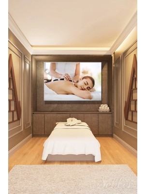 Şehzat Design Kanvas Tablo Yatay Tekli Spa Merkezi Masaj Salonu Sıcak Taş Masajı Terapisi 1649